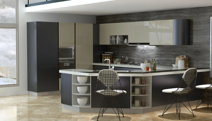 Laminate Gloss Kitchen Cabinets factory