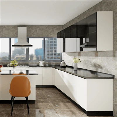 Weiße Gloss Schränke Küche